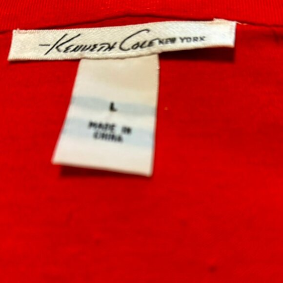 Women's Kenneth Cole Red Tunic with Cowl Neck - Picture 5 of 5